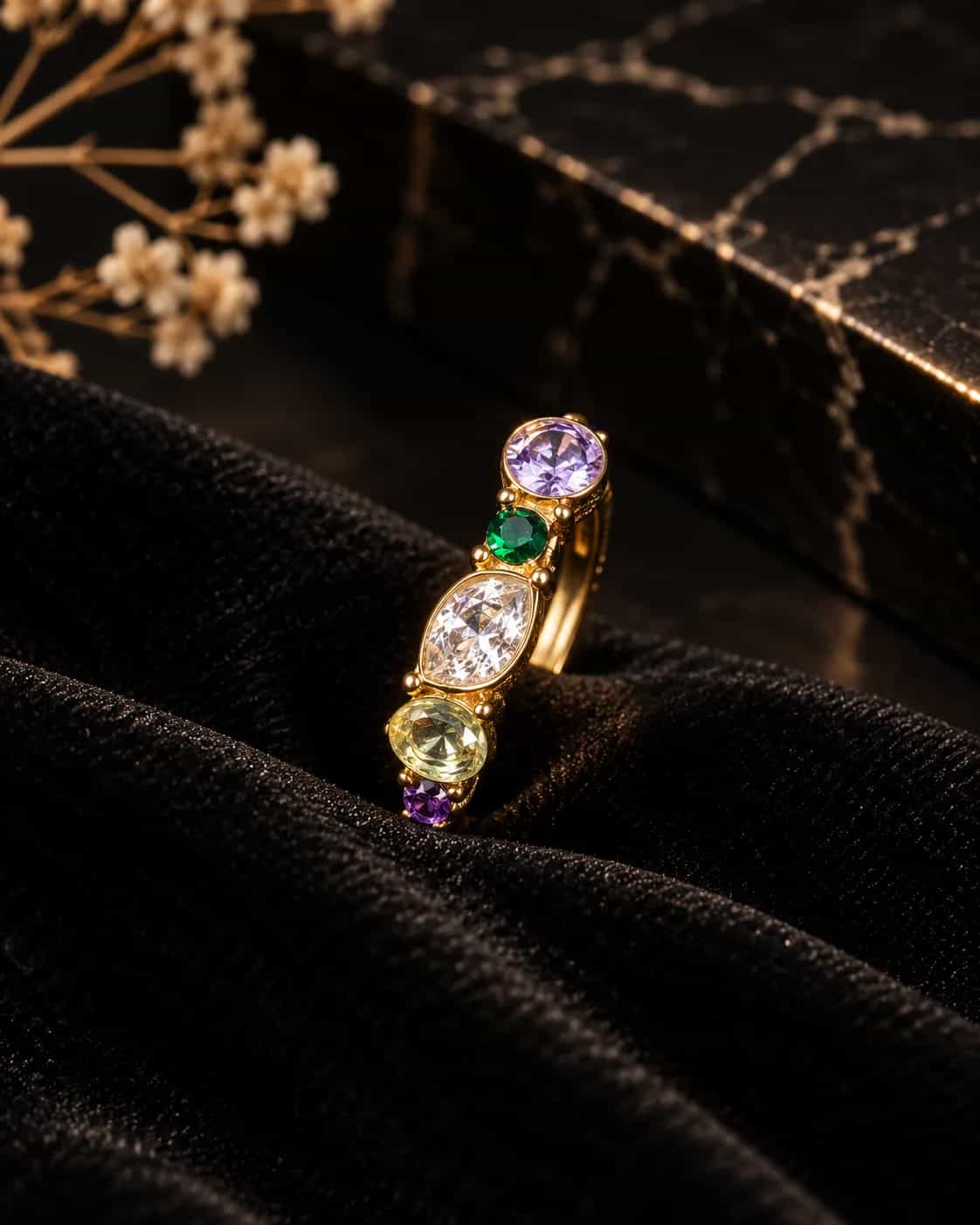 Aurora Multicolor Crystal Ring