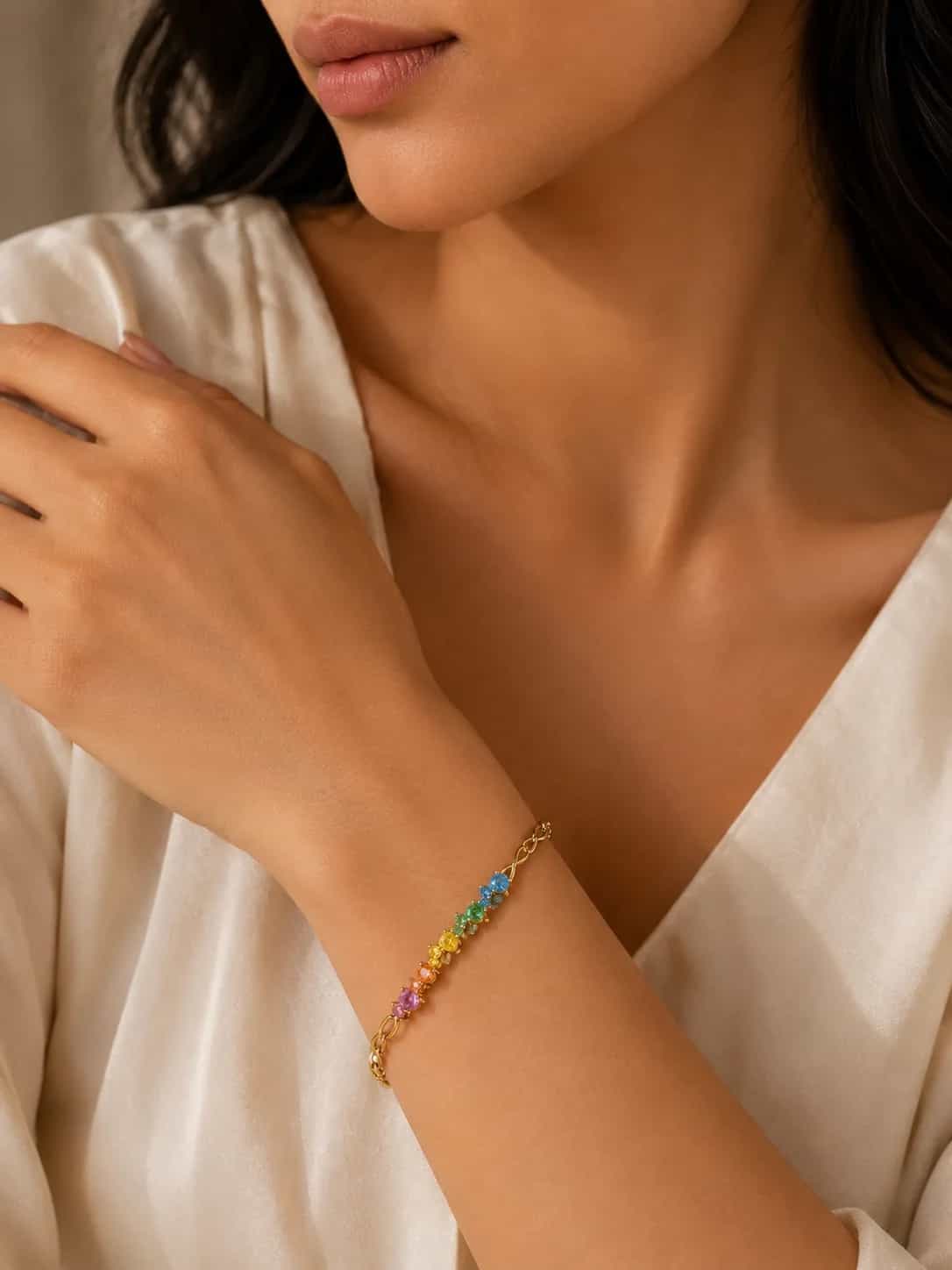 Samyantak Rainbow Crystal Bracelet