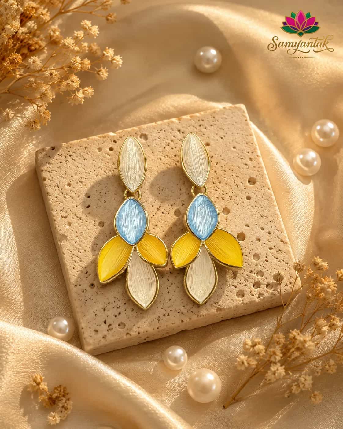 Celeste Bloom Multicolor Drop Earrings
