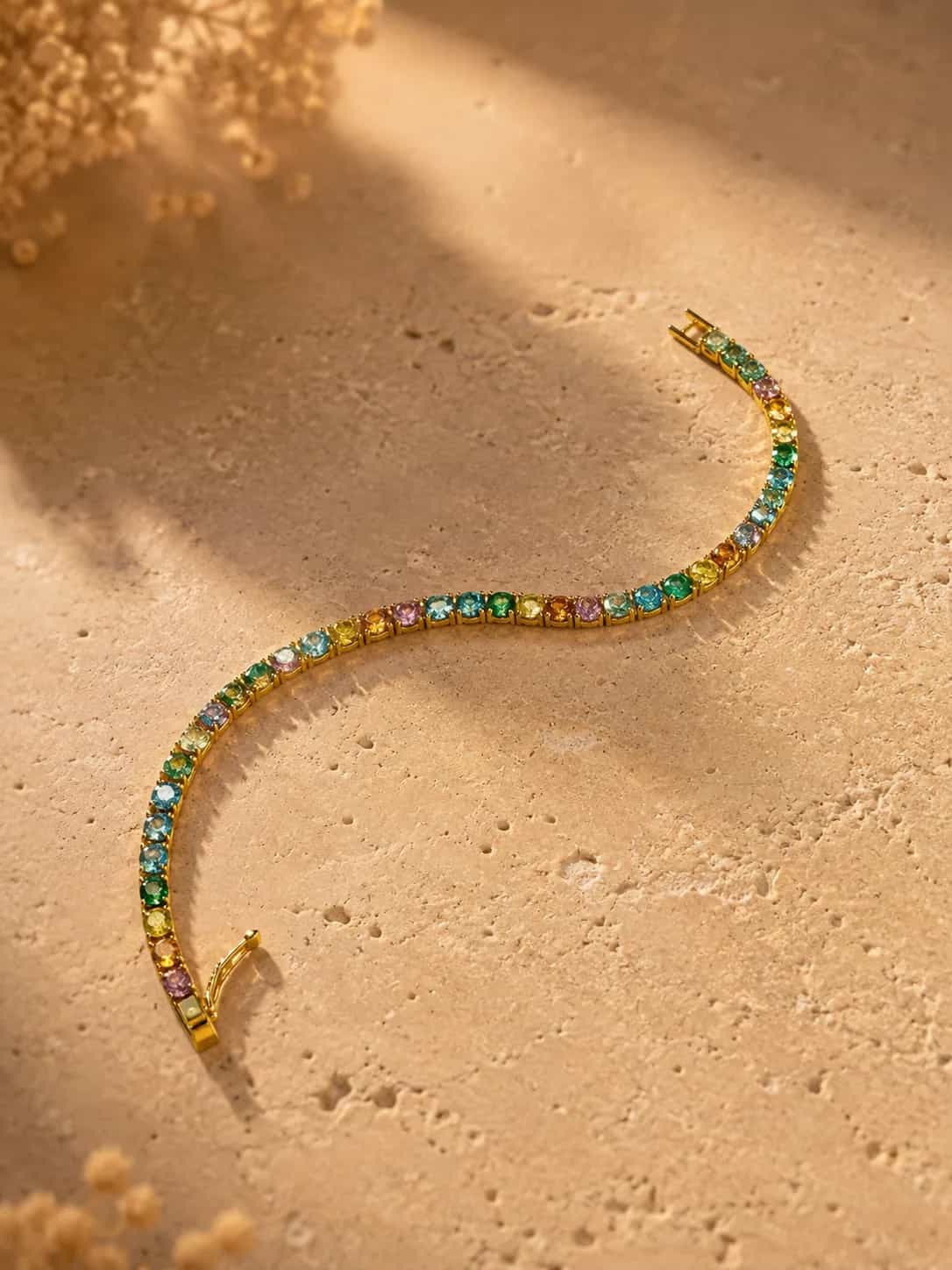 Multicolor Gemstone Tennis Bracelet